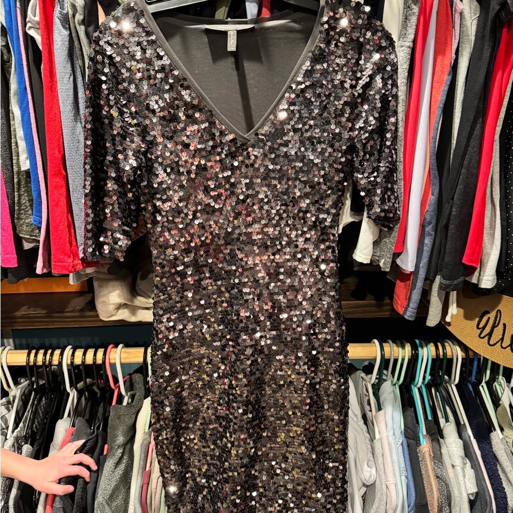 Sequin Black Dress